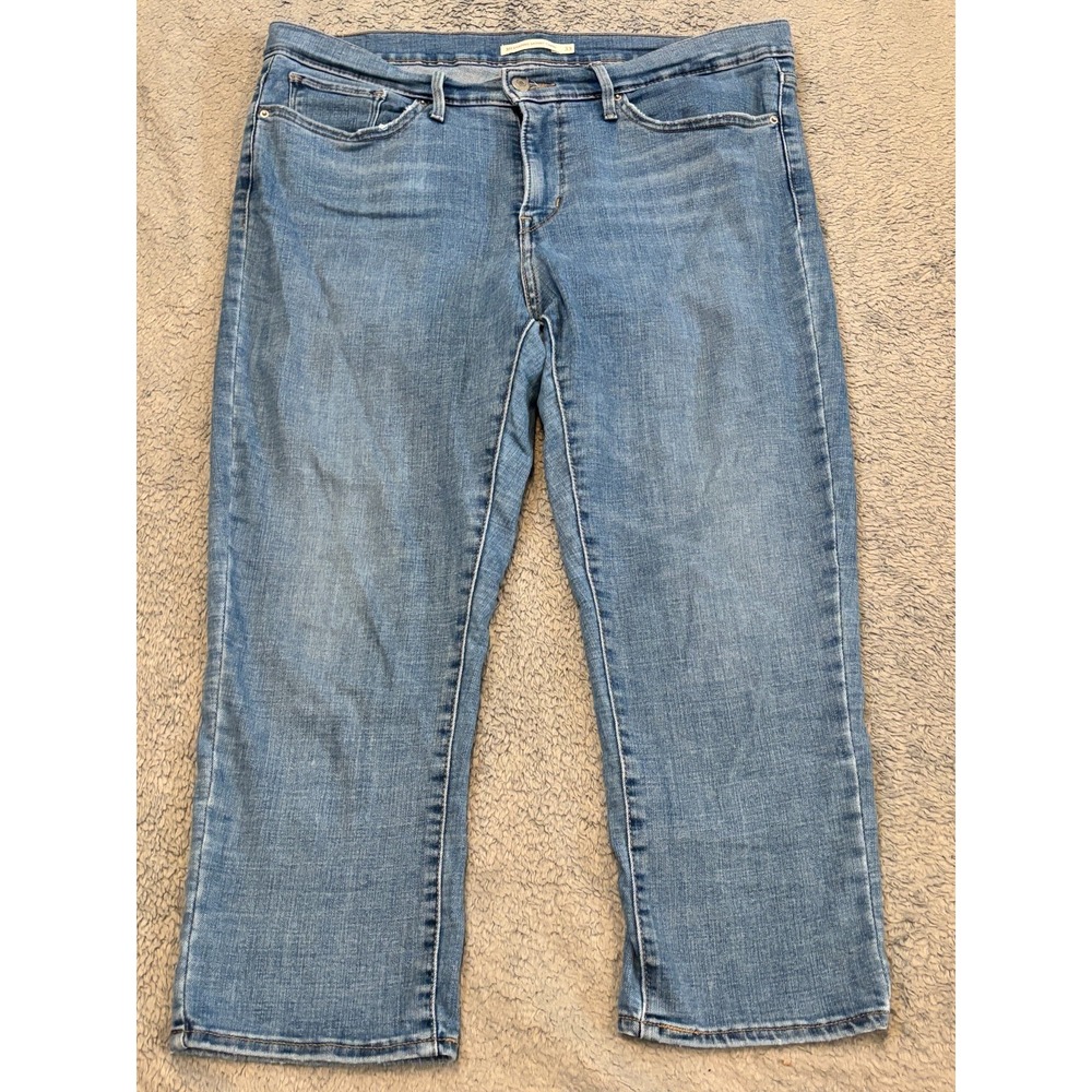 Levi's 311 Jeans Womens 33 Shaping Skinny Capri Medium Wash Crop Blue Denim